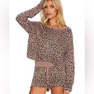 Beach Riot Newport Sweater Taupe Spot